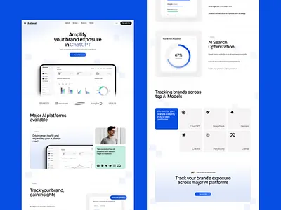 Chatbeat ai clean interface media monitoring social ui ux website