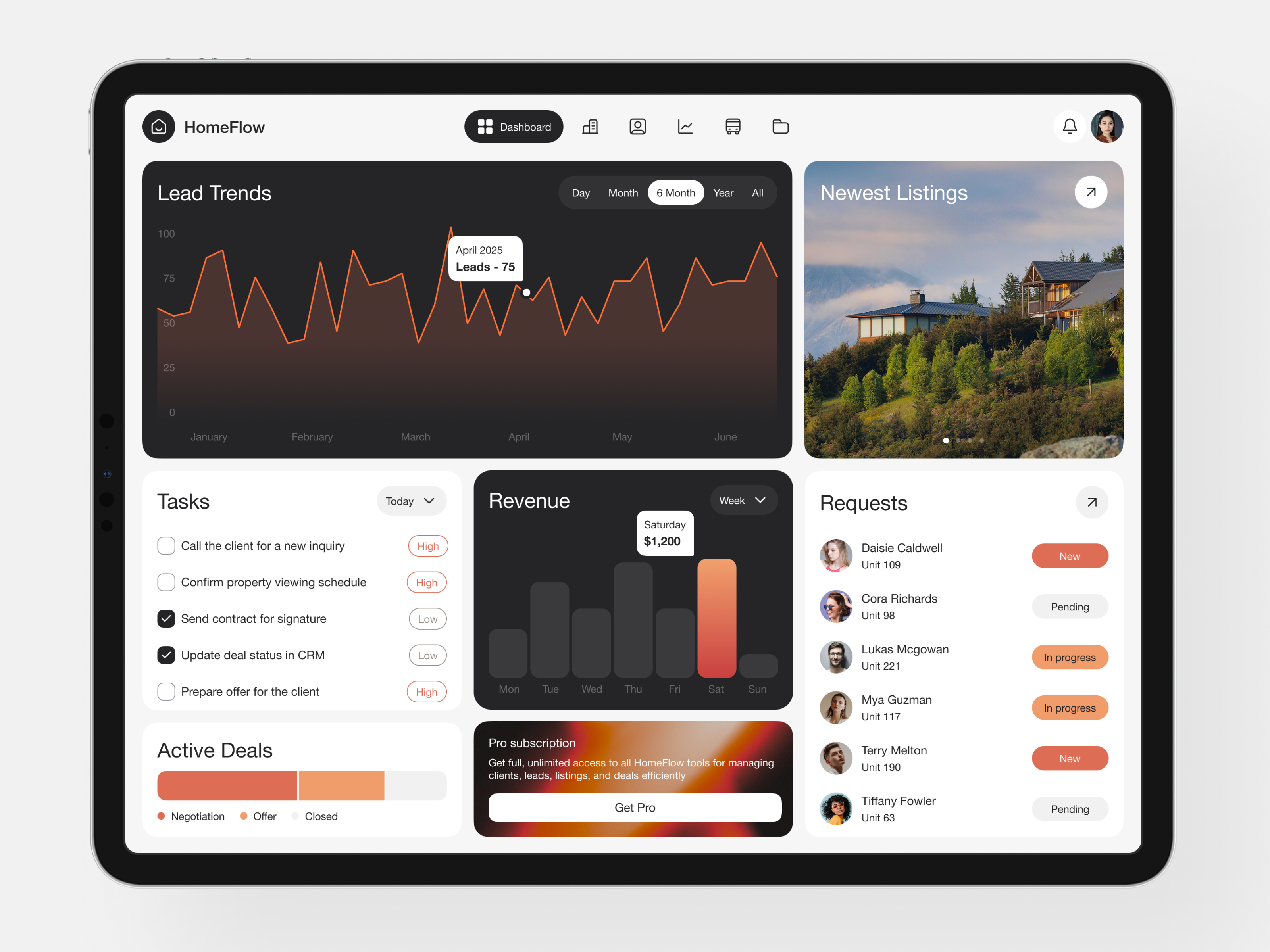 Real Estate Agent UI Web Design