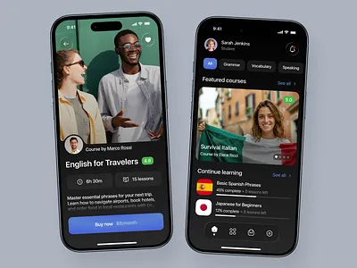 Online Tutoring Mobile App Design android app app layout booking system e learning ui edtech solution education app educational technology learning interface mobile app design mobile ux profile design startup design student app study platform tutor finder ui design video call ui
