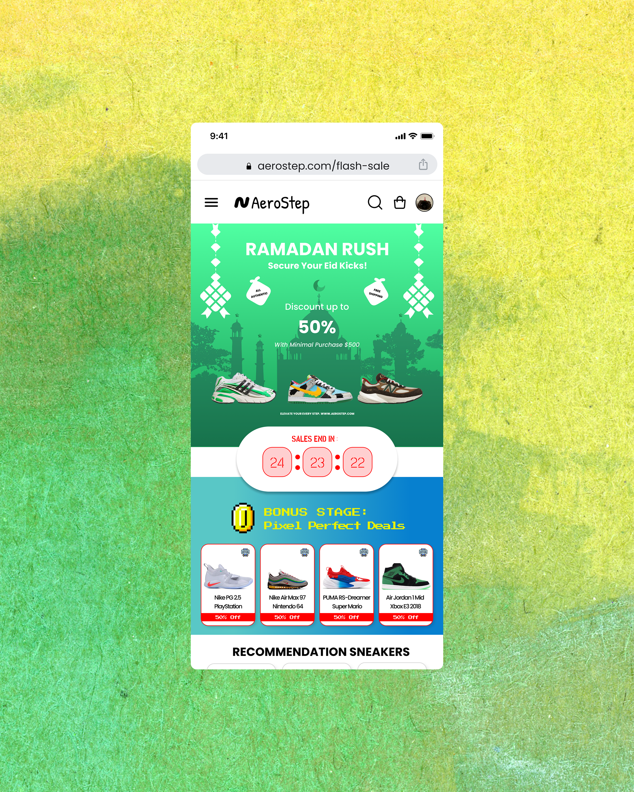 Flash Sale / Promo Banner Page (Mobile). design uidesign uiux uiuxdaily uiuxdesign uiuxdesigner