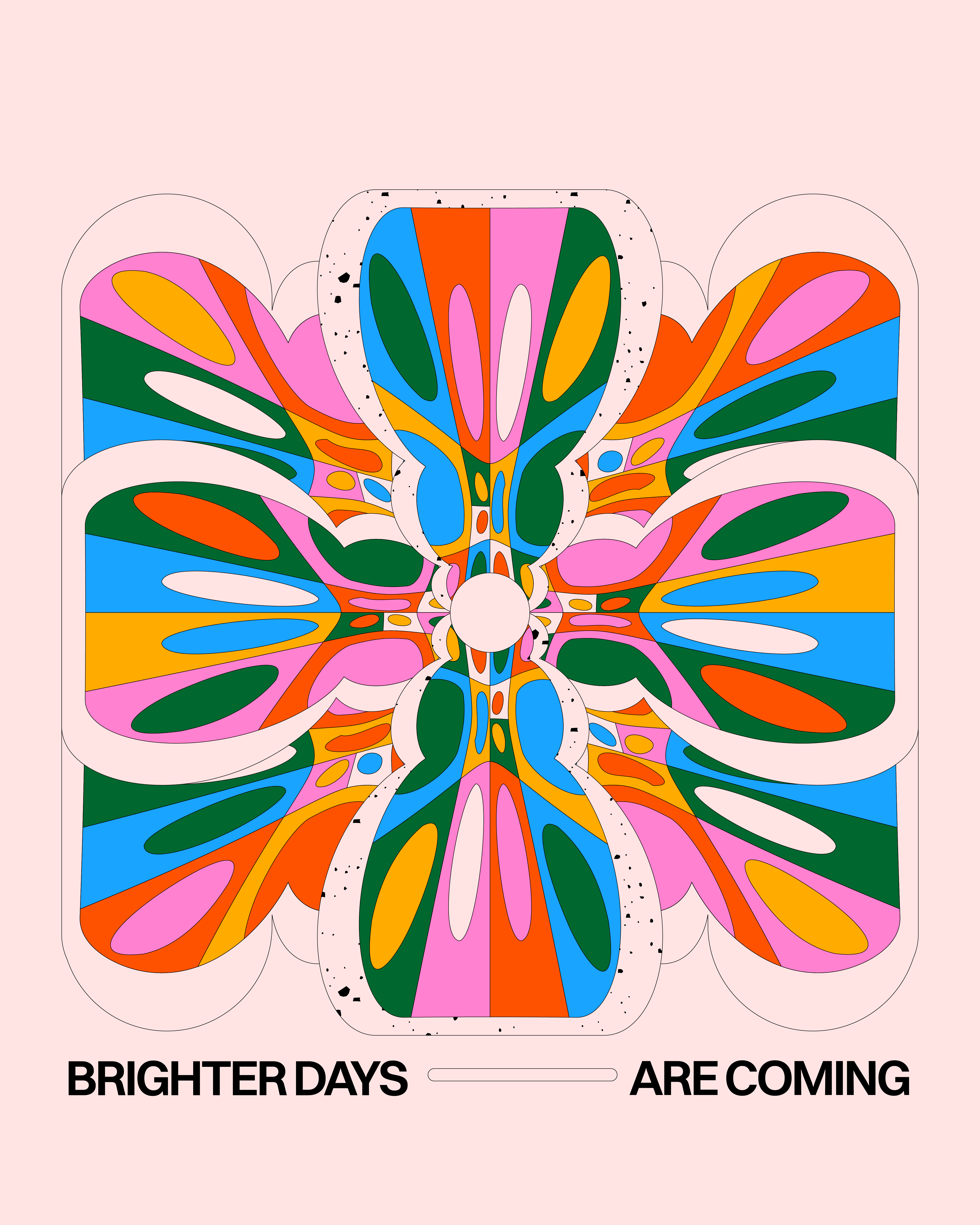 Brighter Days abstract abstract design album cover art design color color palette colorful colors digital art expression illustration optic art rainbow shapes symbols vector vector art vibrant