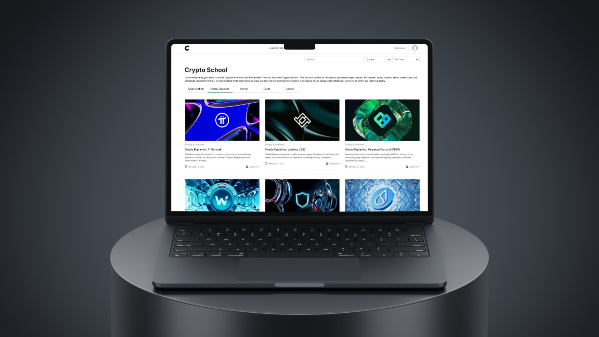 Example of Crypto data platform for smarter investing