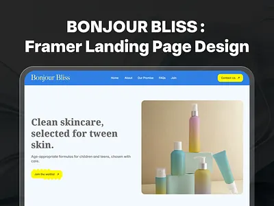 Bonjour Bliss: Luxury Wellness & Life Framer Landing Page Design branding landing page ui website