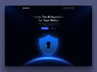 AI-Powered Wallet Protection for Web3 ai wallet protection ai web3 blockchain crypto crypto wallet crypto web3 design landing page product wallet protection web3 platform web3 wallet