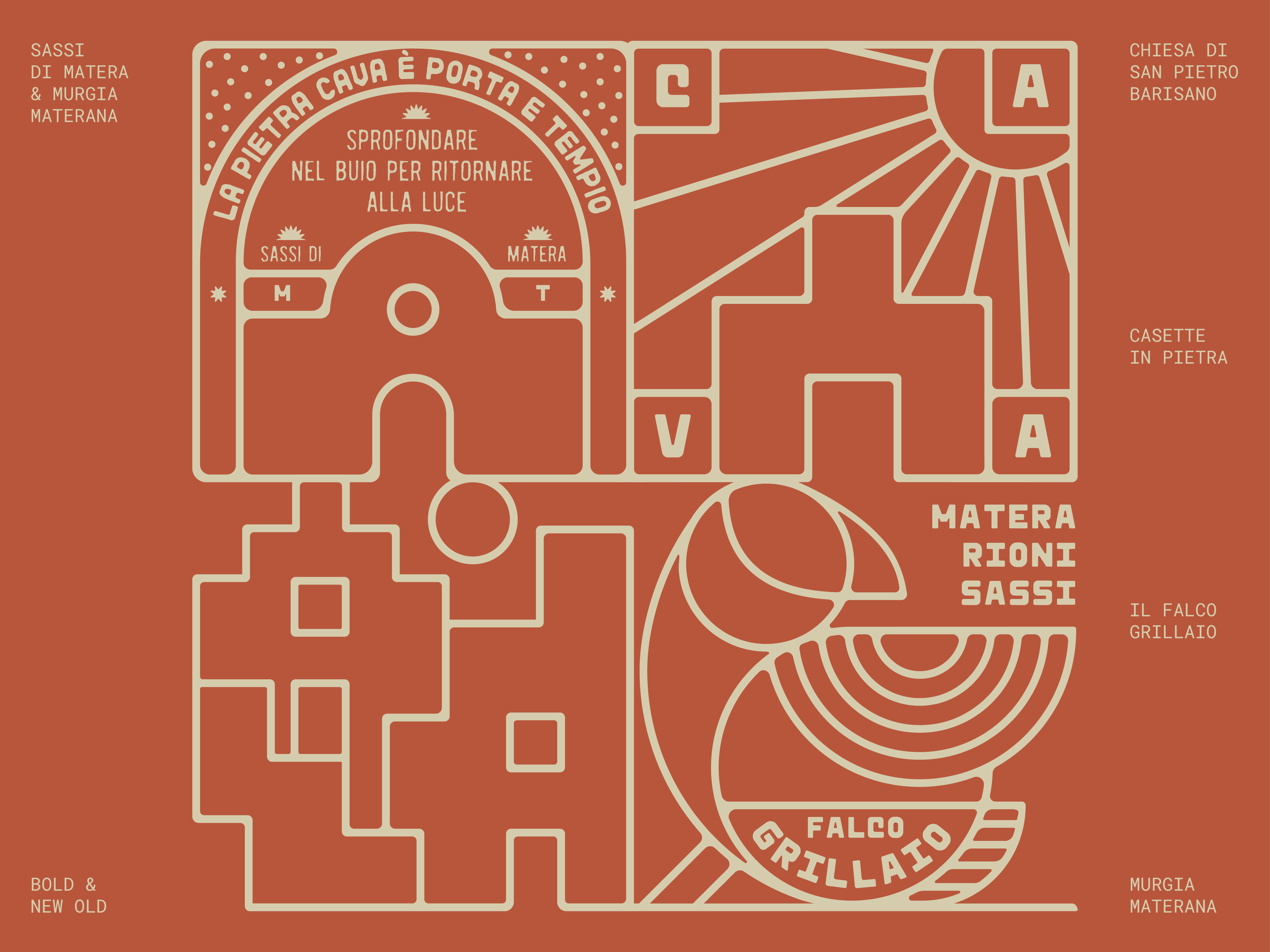 The Cave is my Temple badge boho branding drawing geometric graphic design illustration italy line logo mediterranean mexican minimal new old traditional vector vintage