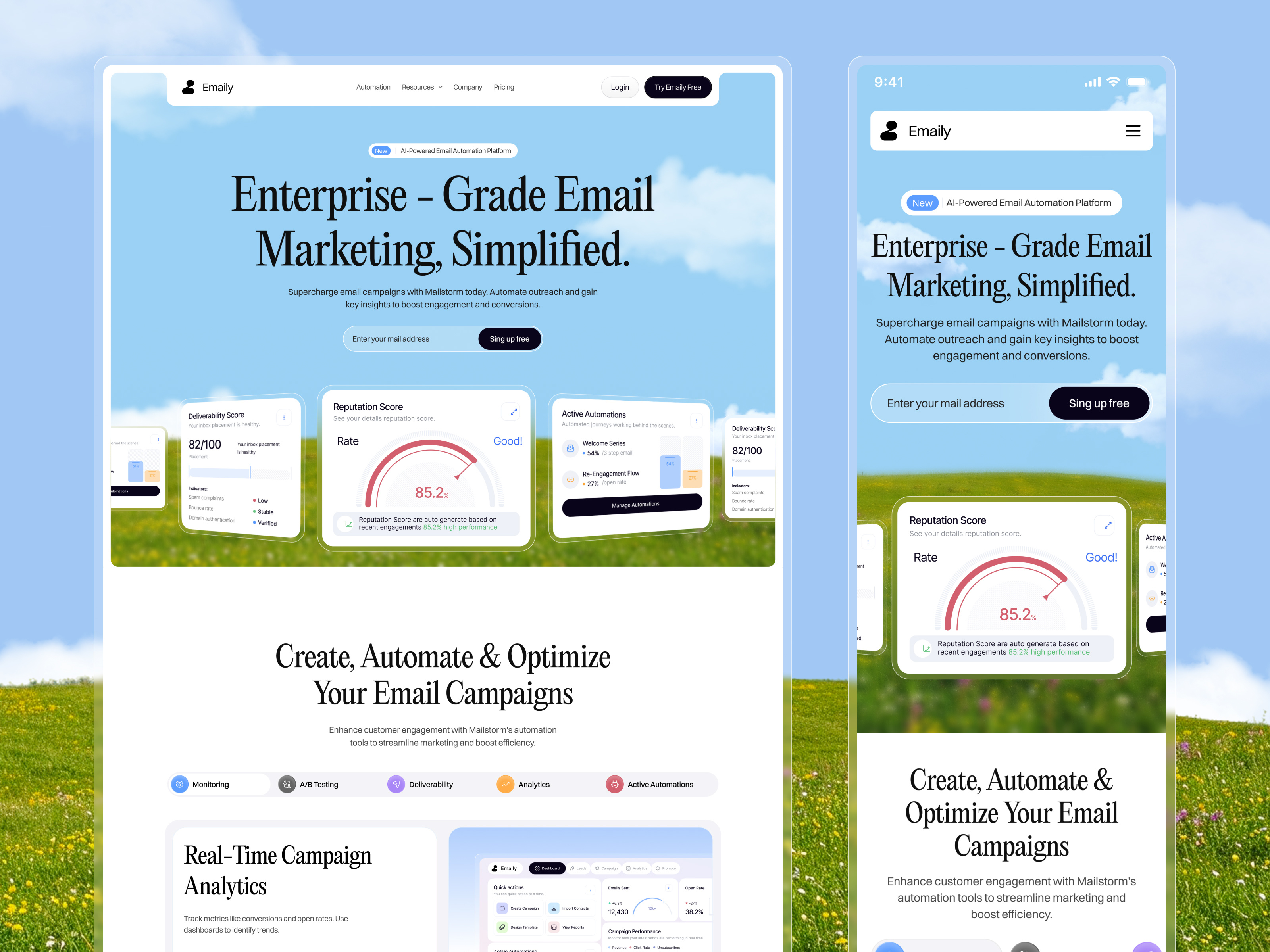 Example of Saa S Web App UI/UX Design & Dashboard