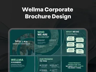 Wellma Print-Ready Healthcare Brochure Design branding brochure design graphic design presentation designer print designer