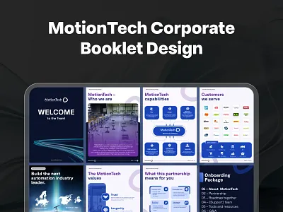 MotionTech Corporate Print-Ready Booklet Design graphic design presentation design print designer