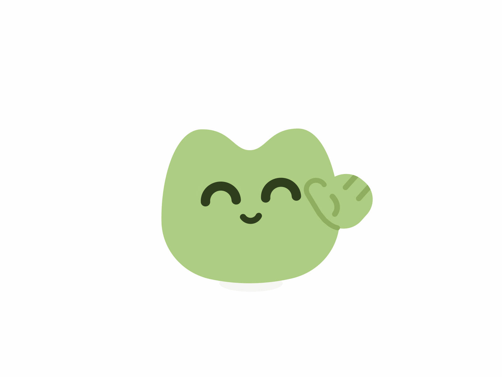 Unglue.app waving animation ae animation application berg bouncy branding character design funny graphic illustration kid lottie mascot motion motion graphics playful smooth ui waving
