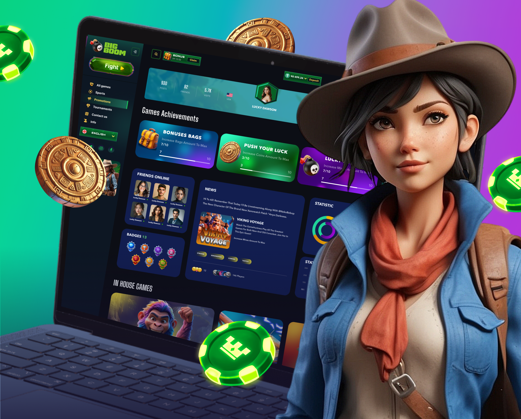 Adventure-Themed Casino Platform