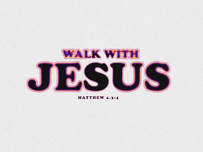 Walk With Jesus - Retro Streetwear Typography apparel christian clothing clothing brand design faith graphic design jesus merch print retro streetwear tees texture tshirt tshirt design typography urban y2k