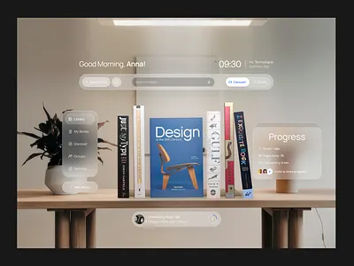 Applebee — Immersive Reading App Interface design digital library immersive ui interaction design reading app ui uiux ux vision os web web design