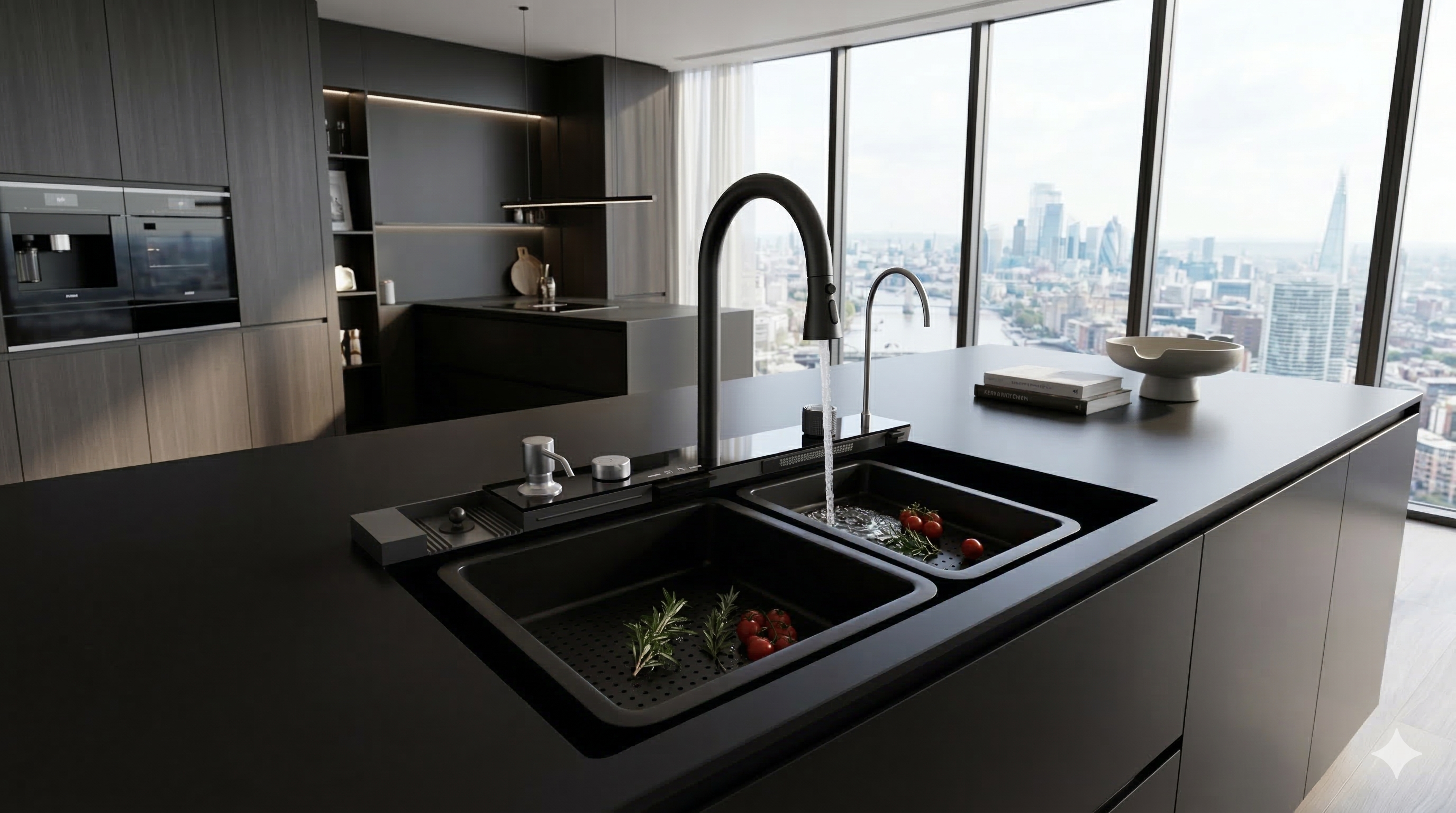 Photorealistic Smart Kitchen Sink 3d animation branding graphic design motion graphics