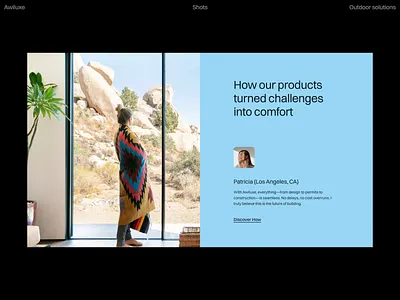 Awiluxe website shots clean comfort design minimal minimalism outdoor pergola ui ux web webdesign