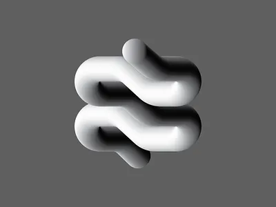 S-worm gradient logo s shape symbol worm