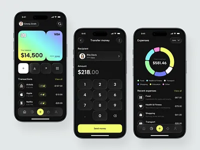 Personal Finance Tracker Mobile App Design app interface dark mode ui finance ui financial dashboard fintech app investment app ios app mobile app design mobile banking mobile ui money management mvp development personal finance startup app ui ux design wallet app