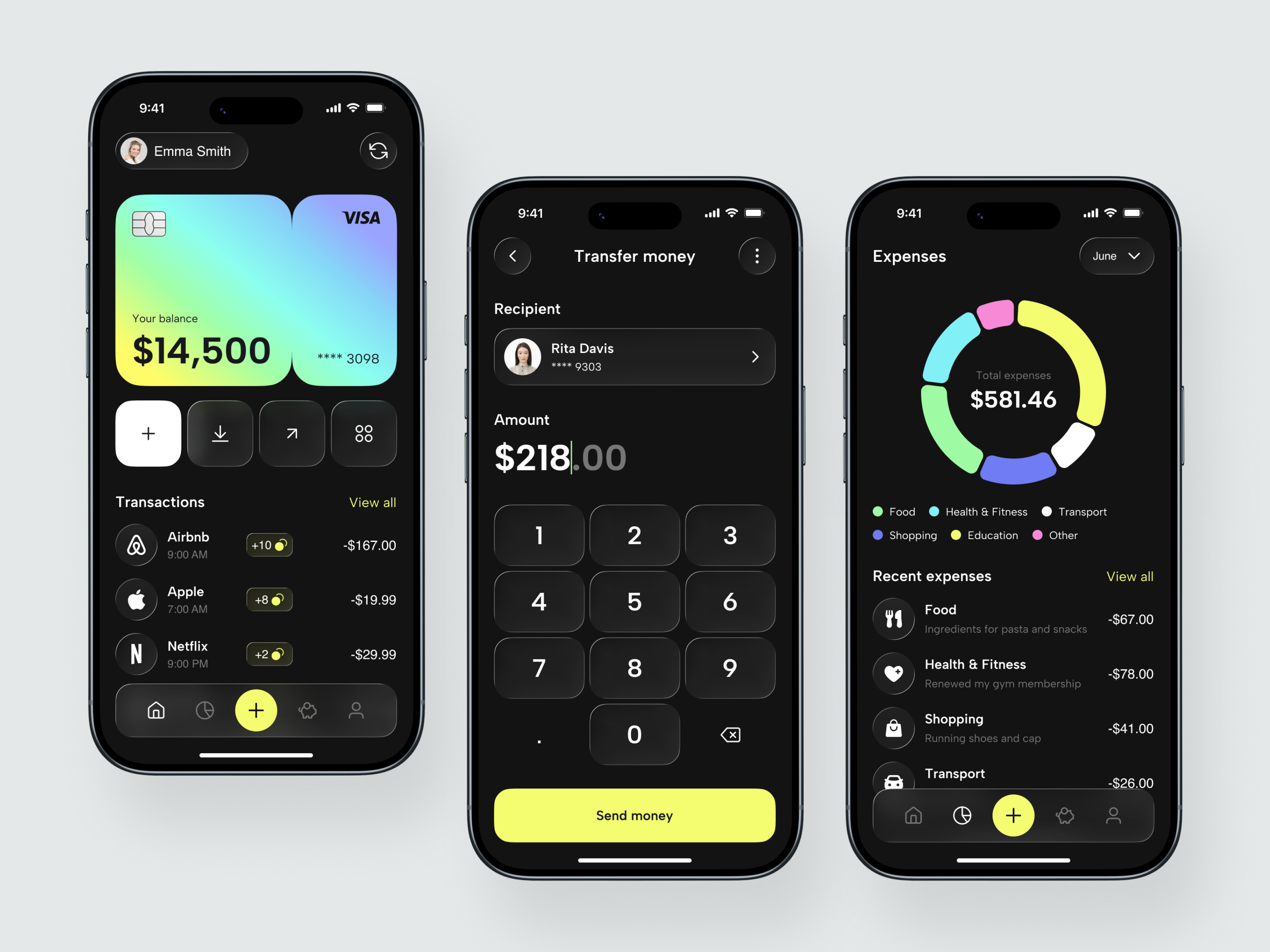 Personal Finance Tracker Mobile App Design