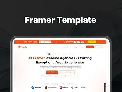 Nexoria : Framer IT services Corporate Website Redesign framer web design web development