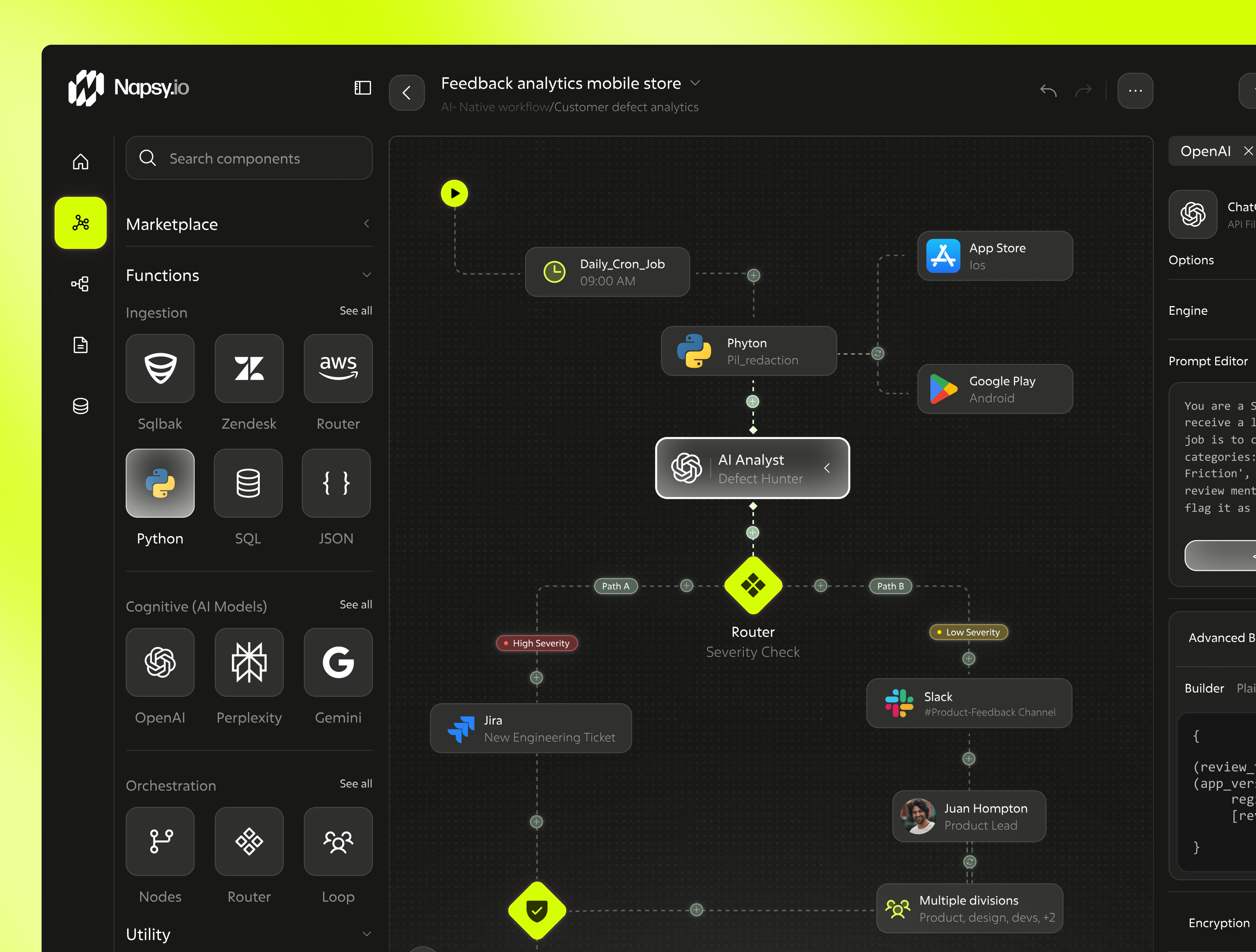 AI Workflow Builder Dashboard