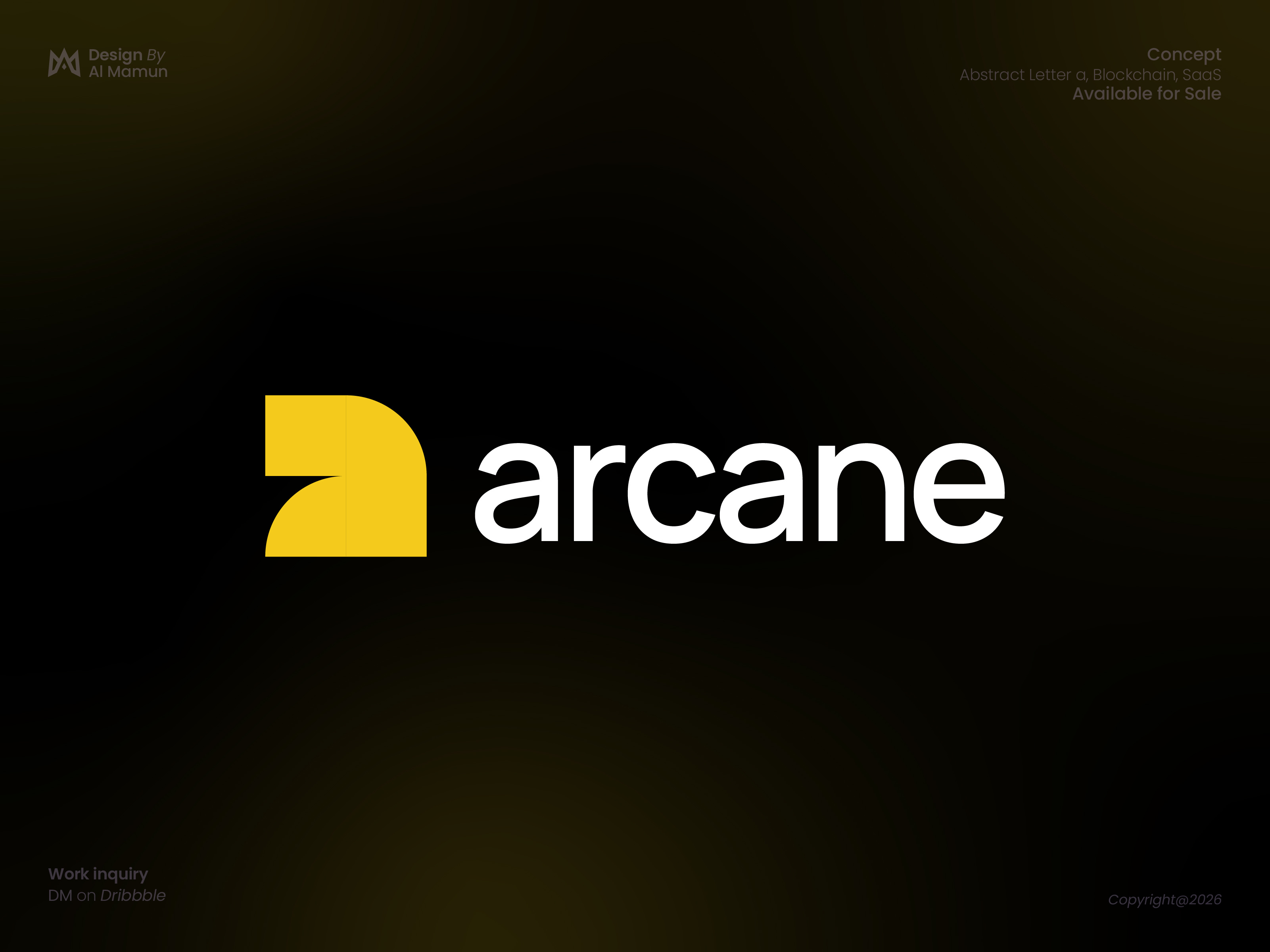arcane — Blockchain Brand Identity & Logo Design a logo blockchain brand mark branding crypto finance fintech identity letter a letter mark logo logo design logo designer logo icon logo mark modern logo saas symbol technology timeless