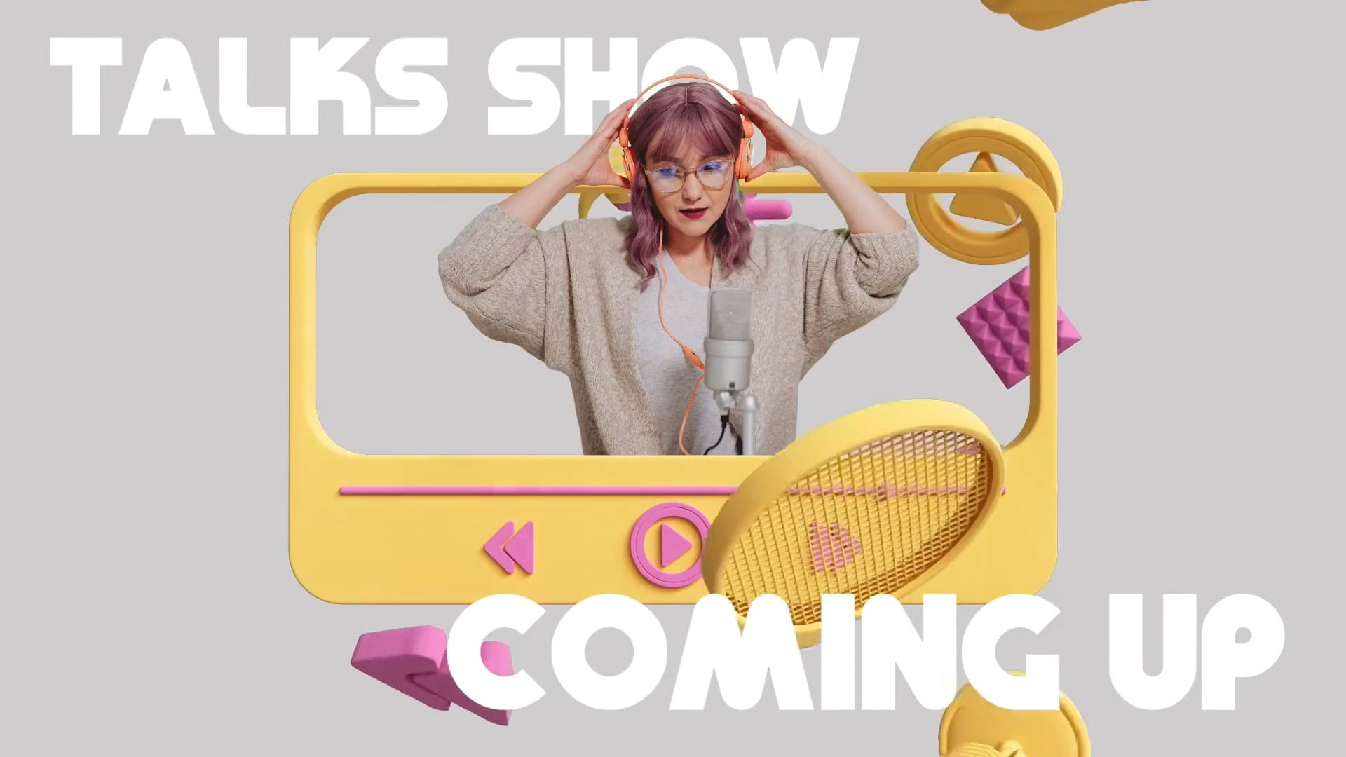 3D Podcast Studio 3d 3d design animation branding graphic design introduction motion graphics podcast podcast design studio design