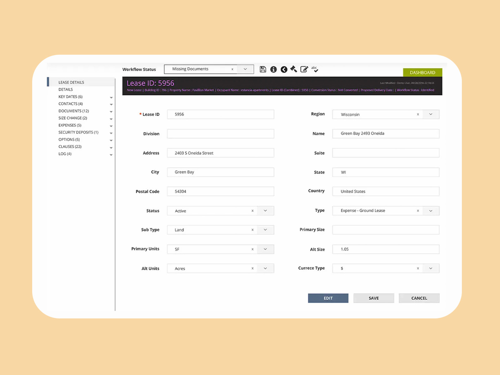 Information Entry Screen for Accurate Data Capture