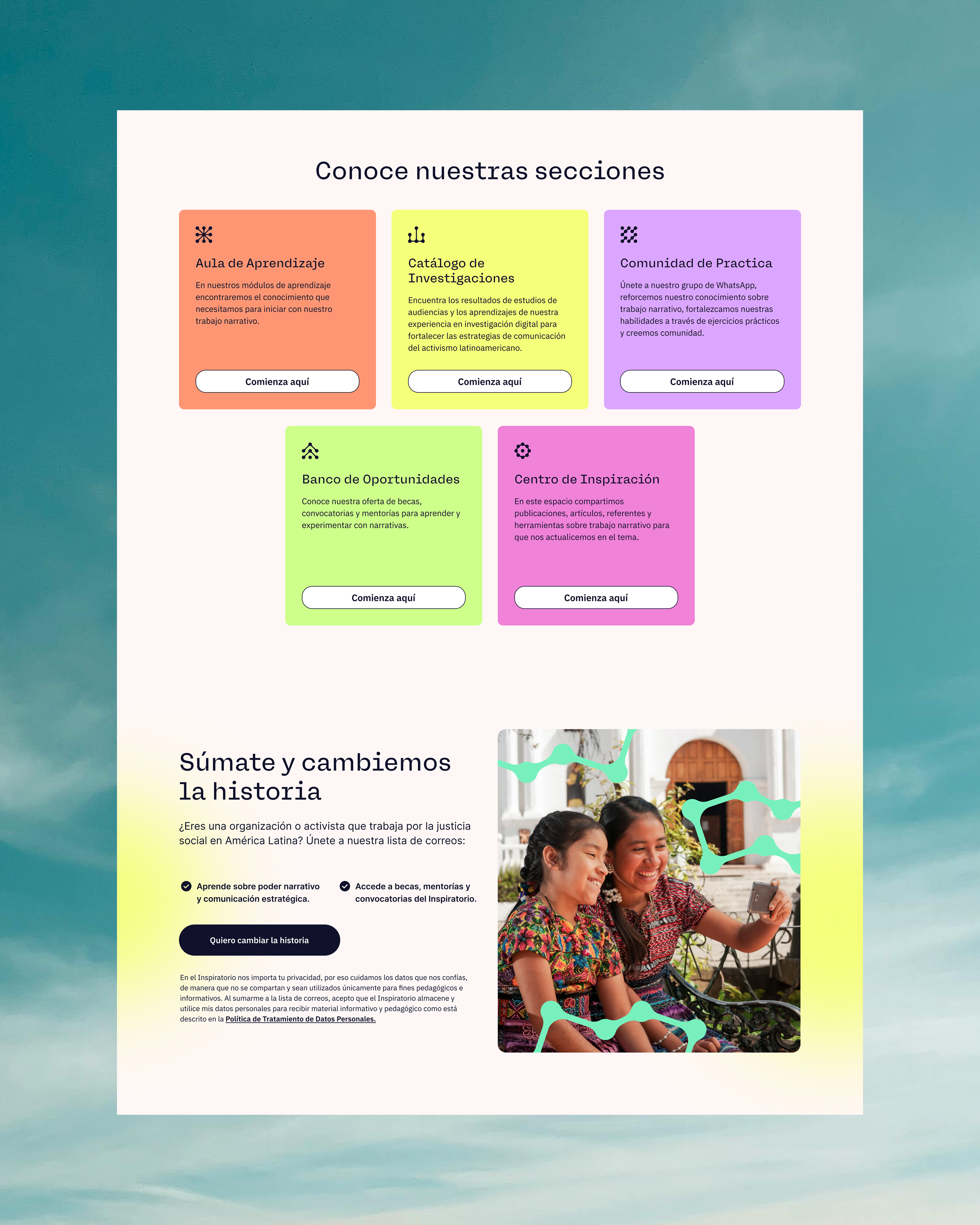 Inspiratorio designsystem digitaldesign gridlayout interactiondesign interface landingpage layout minimaldesign moderndesign productdesign responsive ui uidesign uiux ux uxdesign web webdesign website websitedesign