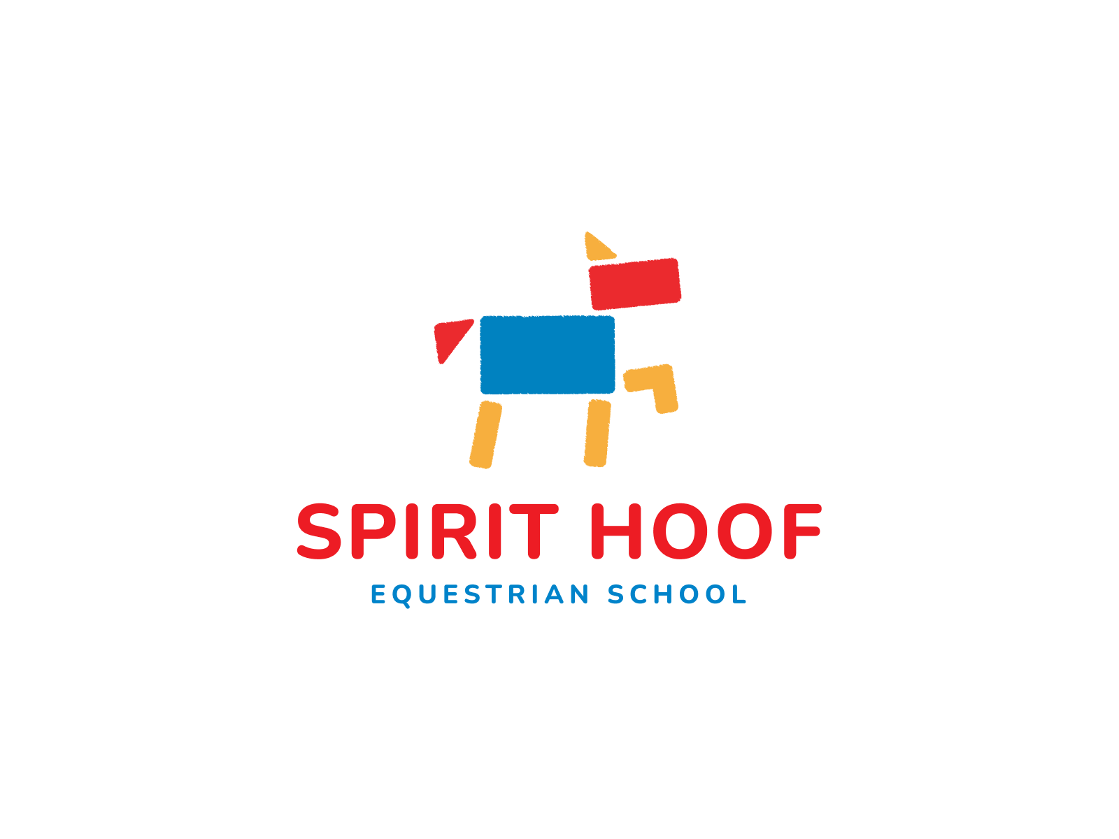 Spirit Hoof blocks brand branding design graphic design horse logo riding vector