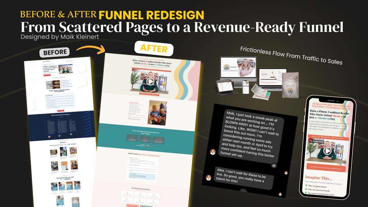 Landing Page Redesign Online Course Female branding cc360 coach funnel content creator conversion funnel course creator 360 course funnel course landing page design female female funnel female website funnel design ghl go high level landing page online course web design webdesign