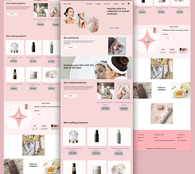 ORIFLAME COSMETICS branding design ui