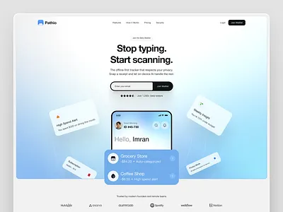 AI Expense Tracker | Saas Landing Page ai landing page ai platform ai website app landing page app website expense tracker saas landing page saas website startup website web design website design