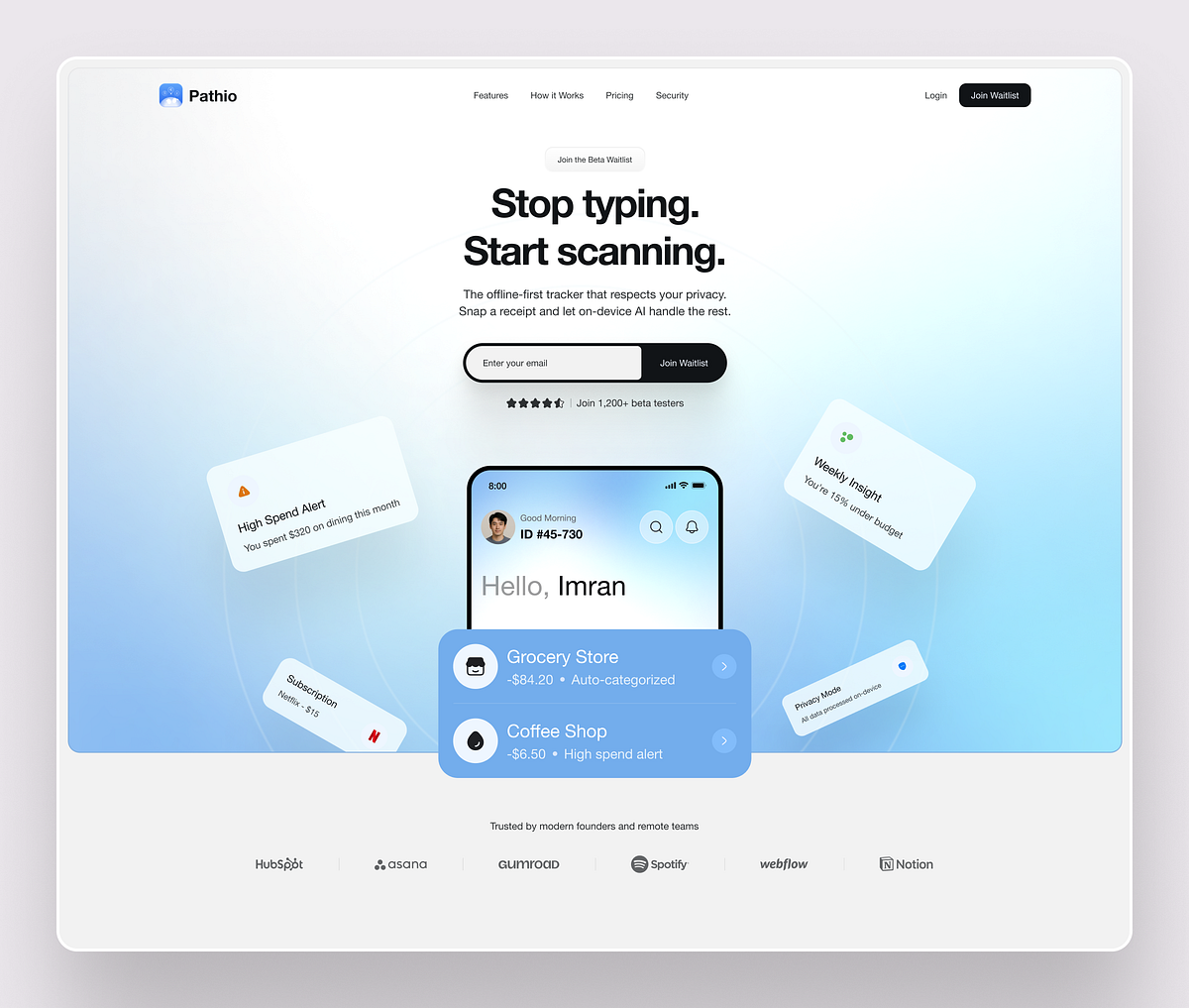 AI Expense Tracker | Saas Landing Page Image 1