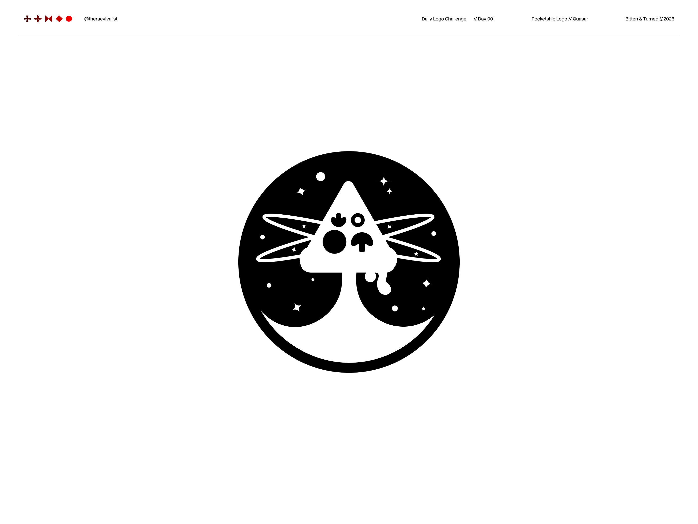 Rocketship - Quasar / Daily Logo Challenge 001 custom custom logo design daily logo challenge graphic design graphic designer illustration inspiration logo logo design logo designer pizza quasar rocket logo rocketship