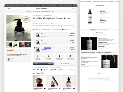 The Gentleman’s Beard — Product Page Redesign interface product service startup ui ux web