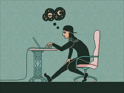 Pixel Art Self Portrait 8 bit art artist illustration illustrator people person pixel pixel art self portrait