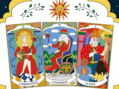LIZARD MARSEILLE TAROT CARD ILLUSTRATION SERIES 2 artwork card drawing drwawing goods graphic design illustration king korean lizard queen sketch tarot