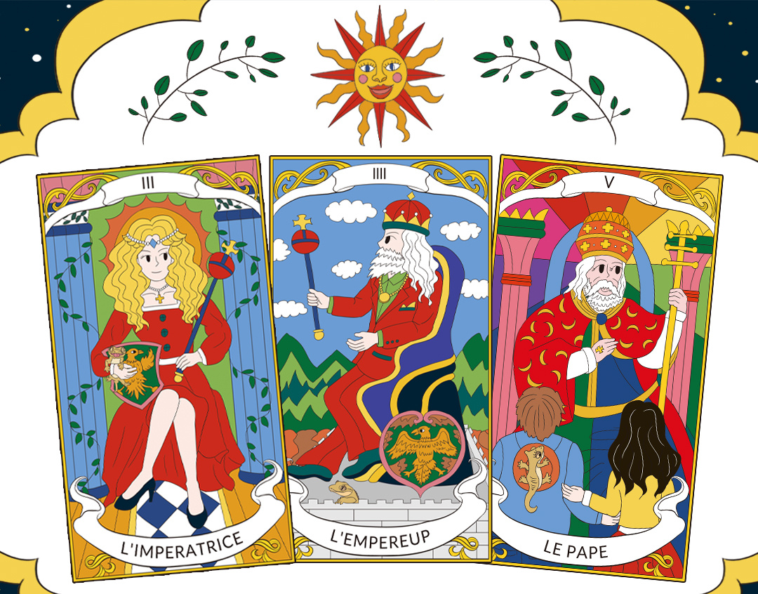 LIZARD MARSEILLE TAROT CARD ILLUSTRATION SERIES 2