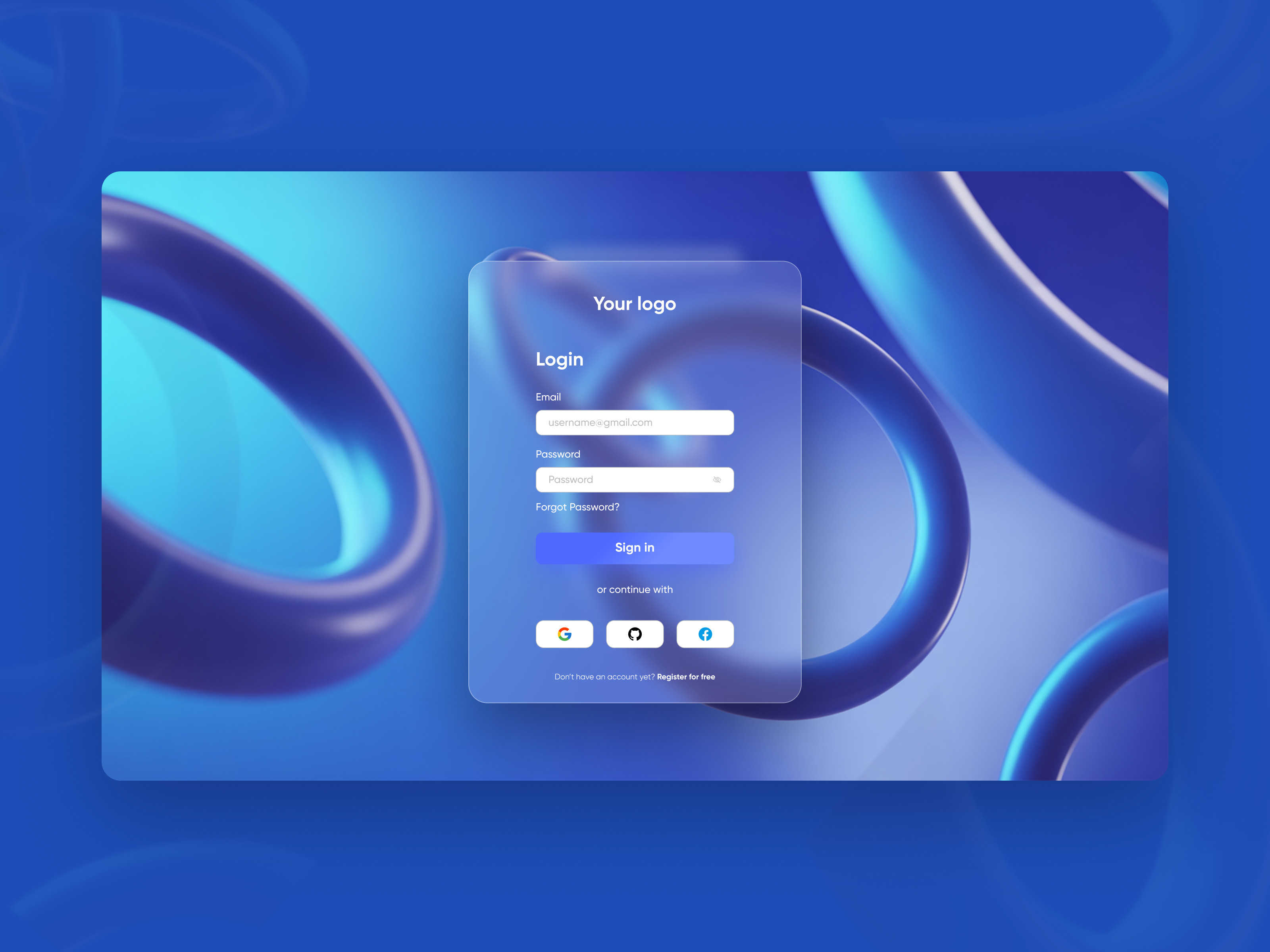 Glassmorphism Login UI 3d design app design authentication design inspiration dribbble figma glassmorphism gradient interface design login login screen minimal ui modern ui product design ui ui design user interface ux ux design web ui