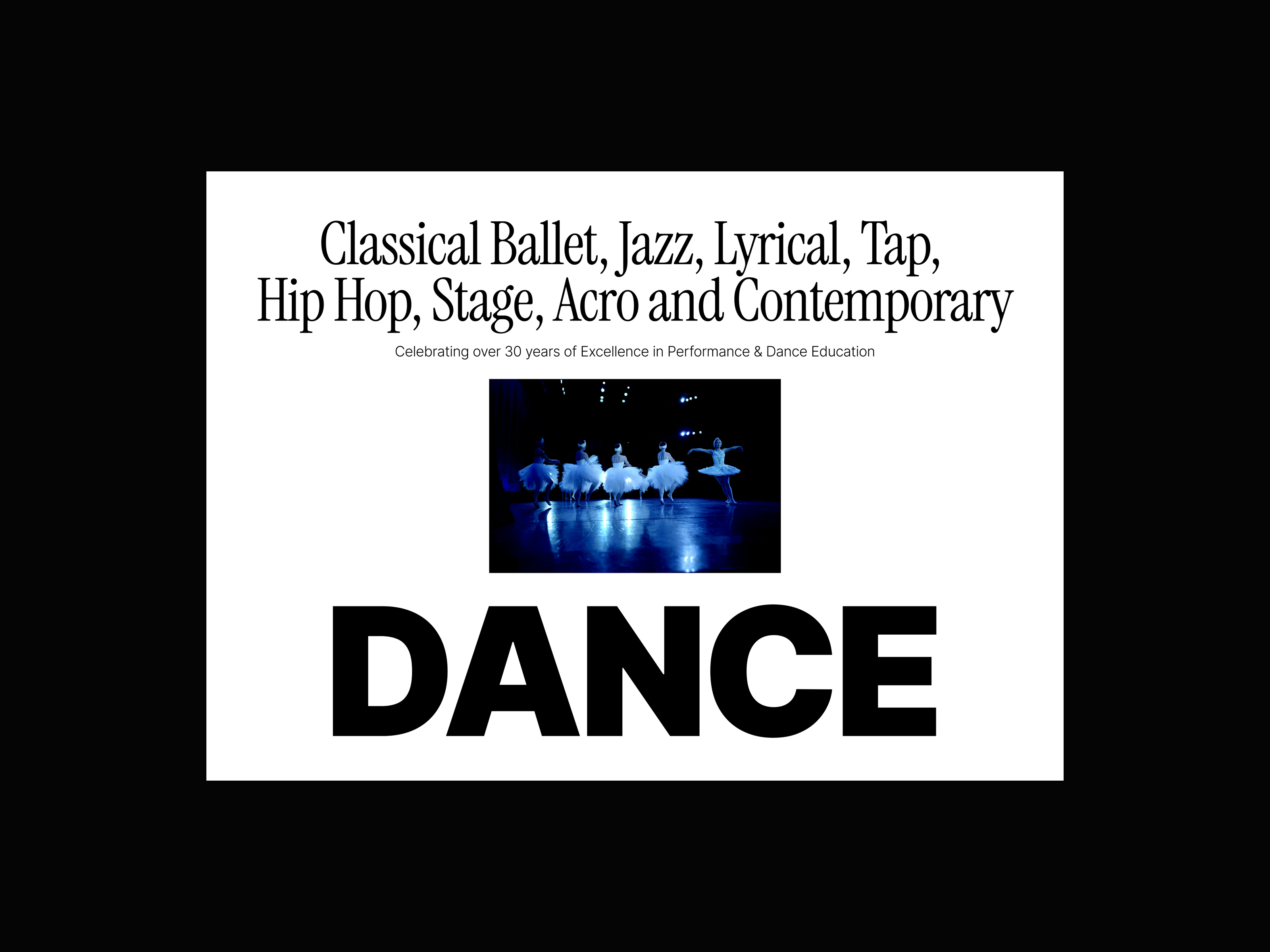 Website Typography Exploration concept dance design digital design exploration figma graphic design grid interface marketing type typography user experience web design website