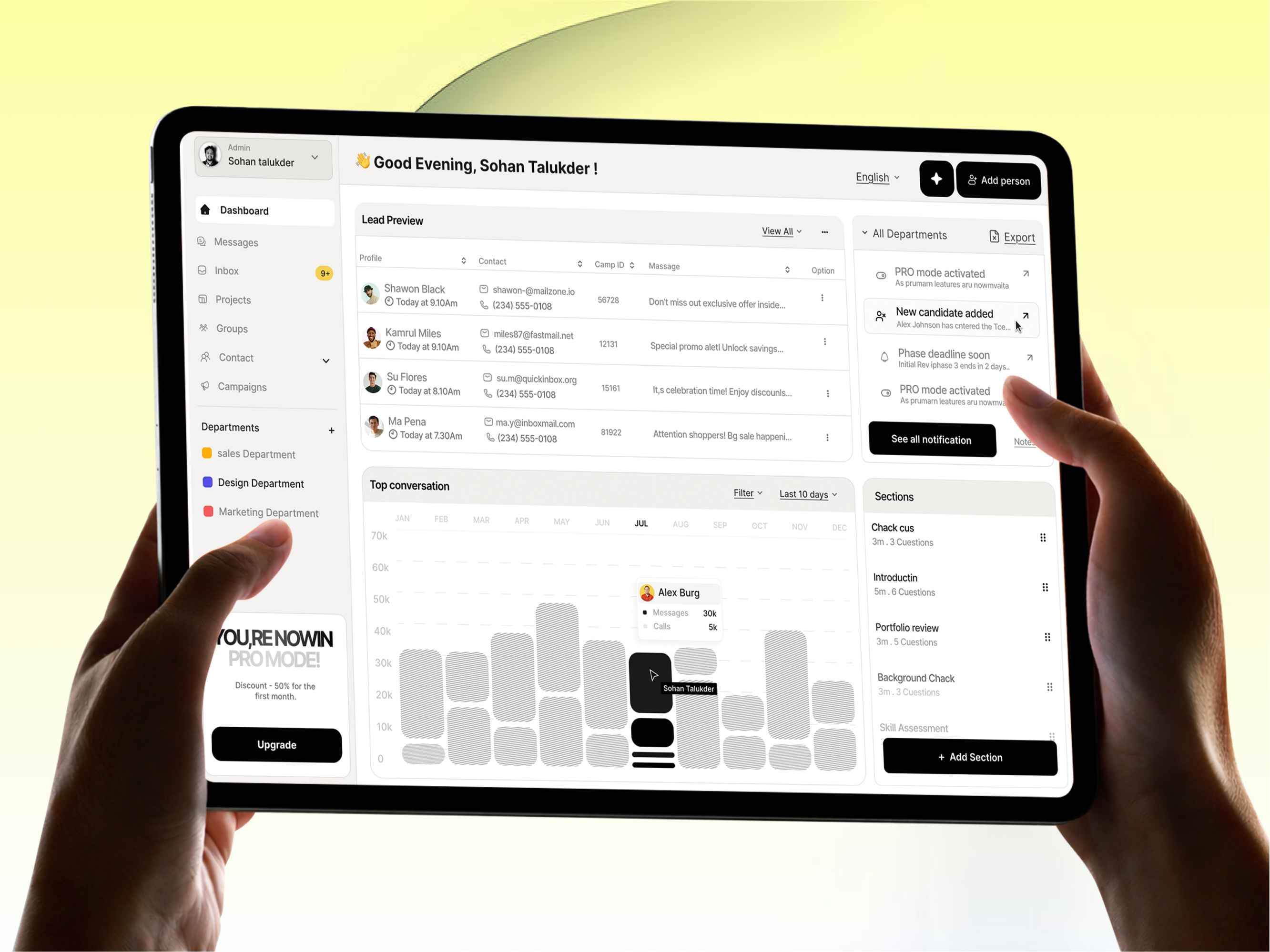 Lead Management System - CRM Dashboard Design analytics b2b business dashboard crm crm dashboard crm software dashboad dashboard ui lead management leads management dashboard marketing dashboard modern ui product design project management dashboard saas dashboard sales task management ui ux design web app