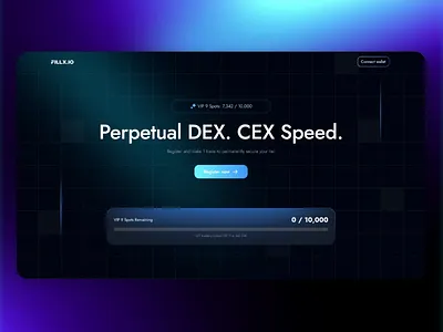 Crypto Trading Landing Page Design for DEX bitcoin blockchain cash cex coin crypto crypto design cryptocurrency dao dapp dark ui dex finance fintech p2p token trading web3