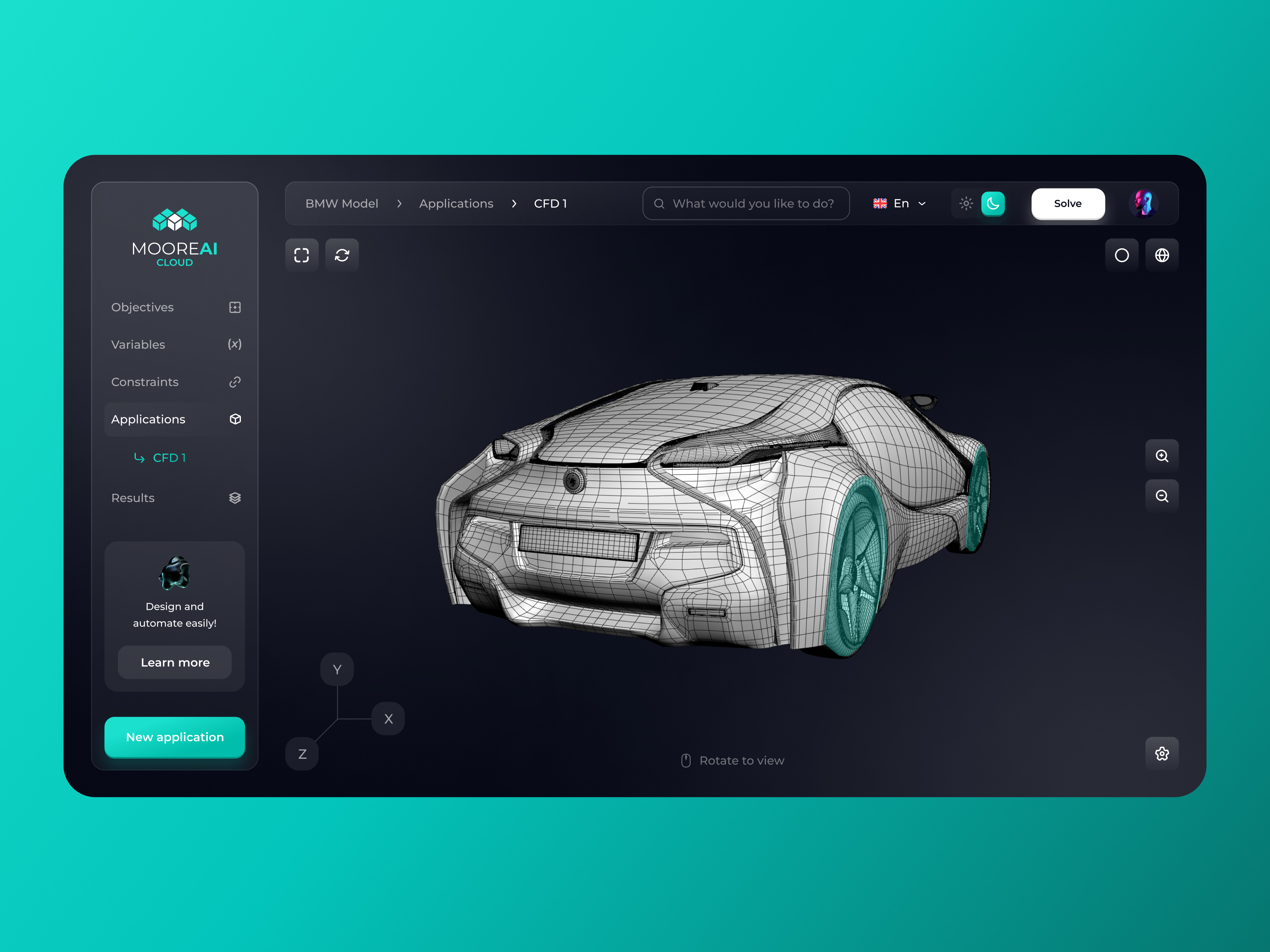 AI Dashboard UI for 3D Engineering Platform ai ai dashboard ai platform automotive chat gpt complex data dashboard dashboard ui data data visualization digital product engineering industrial design product design saas software startup technology web3