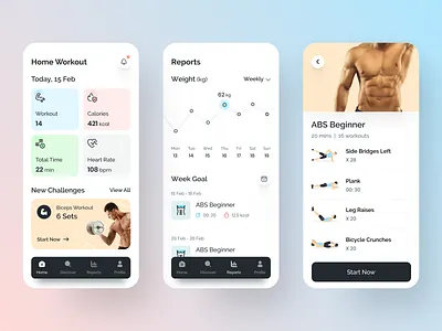 Fitness App animation branding design fitness app fitness app design illustration logo mobileapp tecorb ui userinterface ux ux design vector workout tracker app