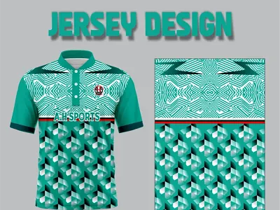 Teal Geometric Sports Jersey Vector Template branding design digital drawing fashion graphic design illustration jersey design logo sports art sportswear ui ux vector vector art vector design vector illustration vectorsarena