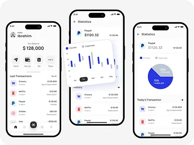 Sendo Finance – Mobile Banking & Expense Tracker App UI app ui banking app finance app fintech app fintech mobile app