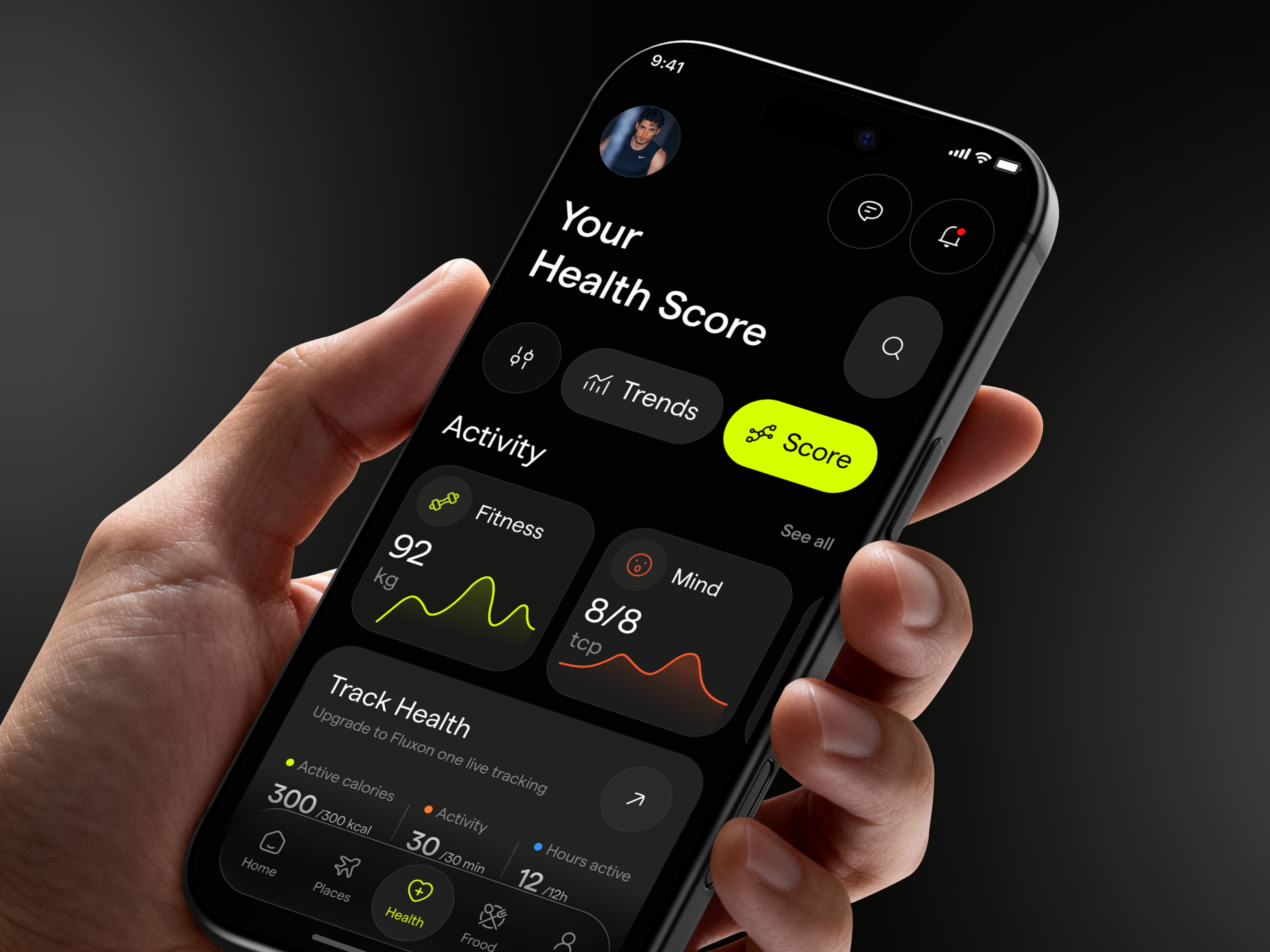 Health Monitoring App admin ai app design fitness food habit health mobile mobile app nutrition product routine tracker ui ux wellness