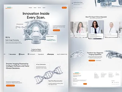 SH– Modern Medical Technology Product Showcase Website UI Design clean corporate website creative website health website healthcare landing page luxury medical website medical website design minimalist website modern website product design product showcase professional website ui web design web ui website website design wellness
