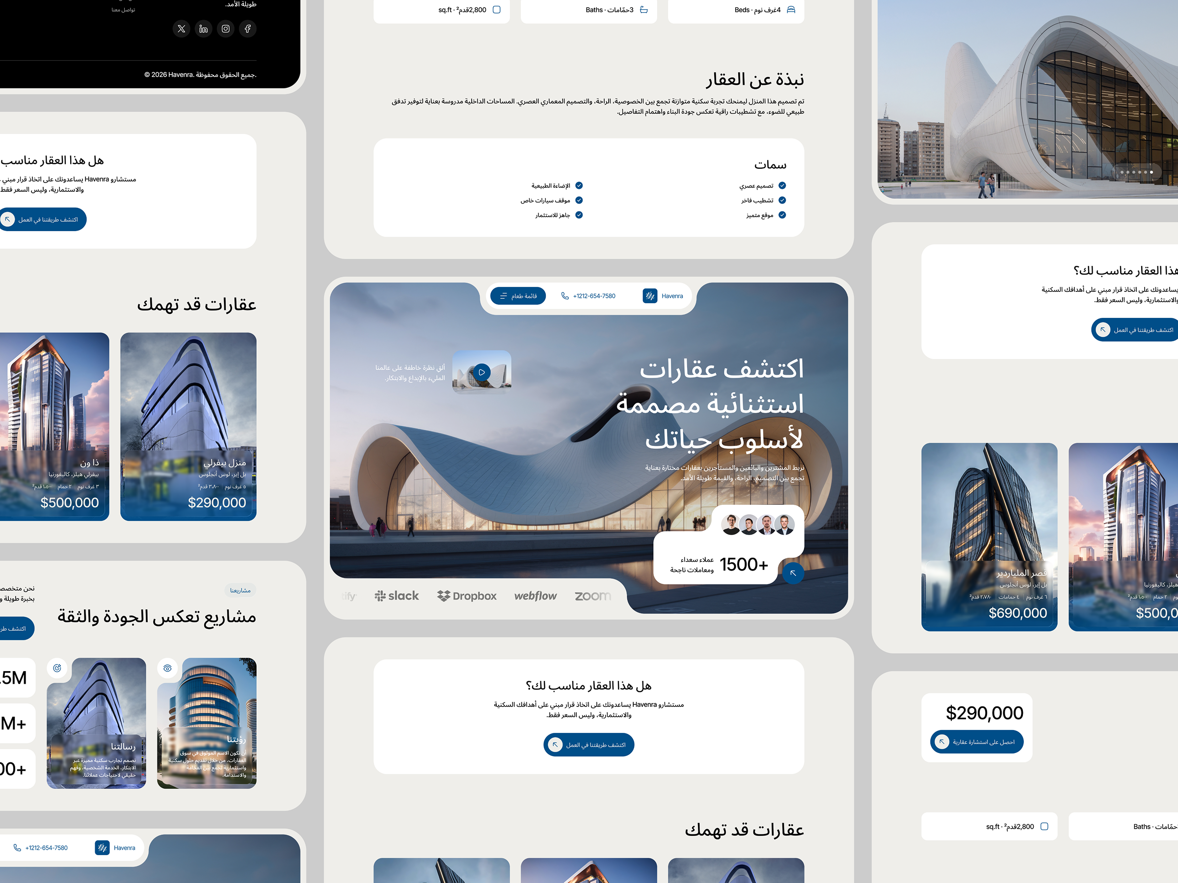 Luxury Real Estate Website UI