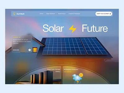 Smart Solar Panel Website Hero Section Design clean energy eco energy energy solutions environmental green energy home page landing page landing page ui renewable energy saasdesign service solar energy solar energy website solar panel technology turbine electricity web web design website website design