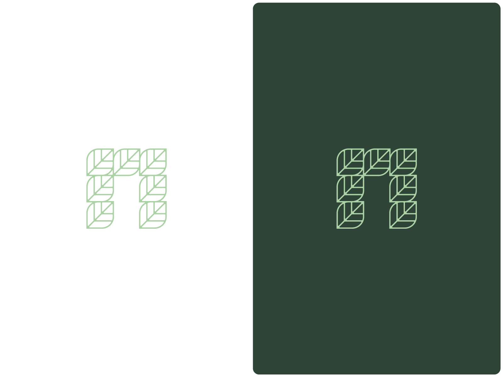 Letter n + leaf logo